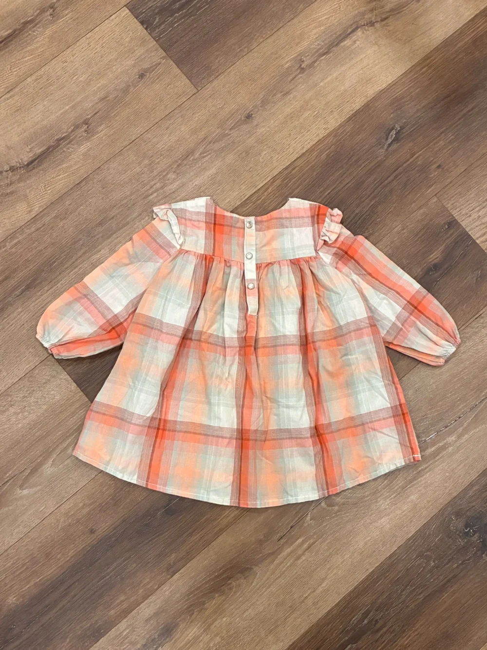 Wrangler Plaid Top Shirt Western Rodeo Cowgirl Pearl Snap Fall Outfit 3T